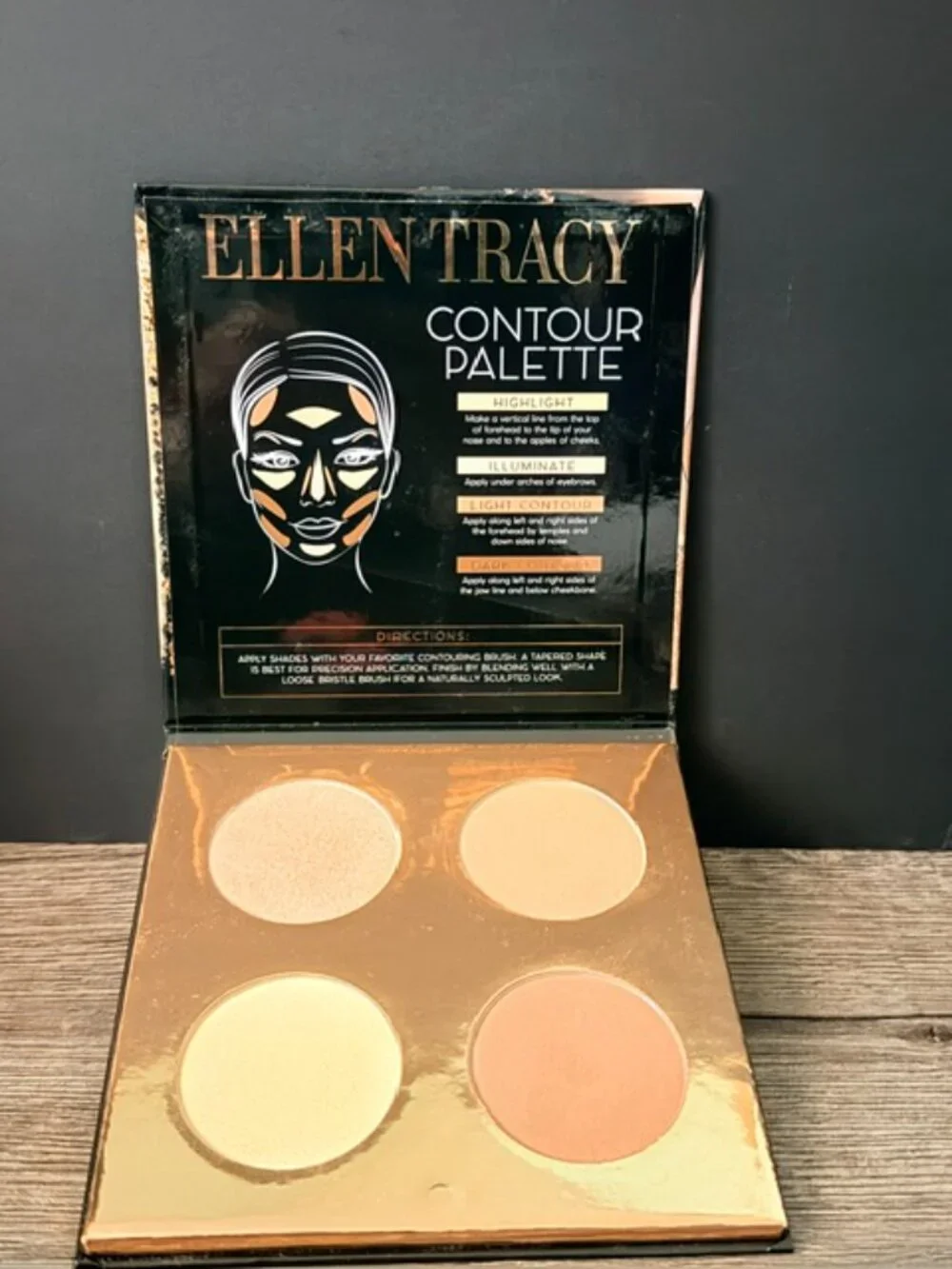 Ellen Tracy Contour Palette Highlight & Contour Makeup Palette New Unused